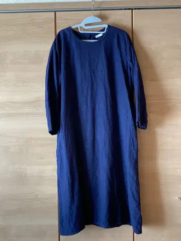 fog linen work 네이비 롱 원피스