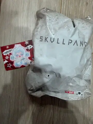 SKULLPANDA 봉제 인형 펜던트 snow