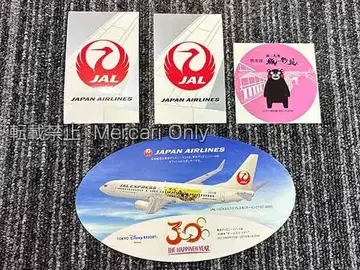 JAL 씰 스티커 쓰루마루 로고 쿠마몬 핑크