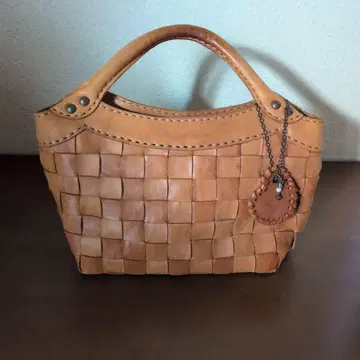 robita 뜨개질 가죽 핸드백