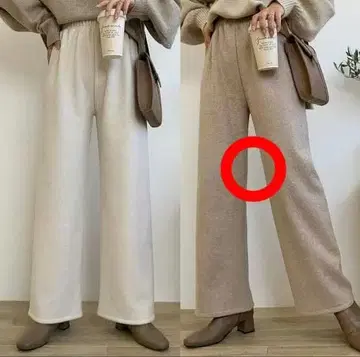 BLATE 따뜻한 속기모 팬츠 믹스 베이지