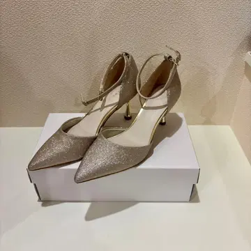 RANDA 2WAY 글리터 스트랩 펌프스 골드 M 사이즈