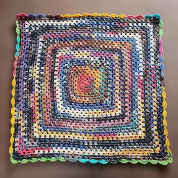 Opal 오팔 털실 크로셰 뜨개질 그라니 스퀘어 무릎 담요