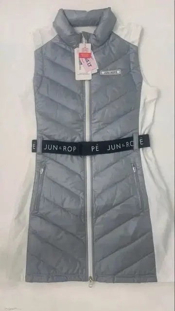 JUN&ROPE 퀼팅 원피스 그레이/화이트