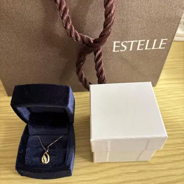 ESTELLE 골드 리프형 목걸이 물방울