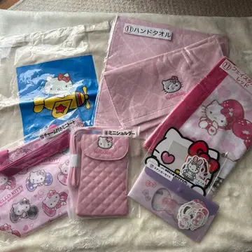 키티 타월과 굿즈 세트 제일복권 새상품