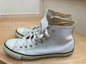 컨버스 올스타 가죽 하이컷 화이트 컨버스