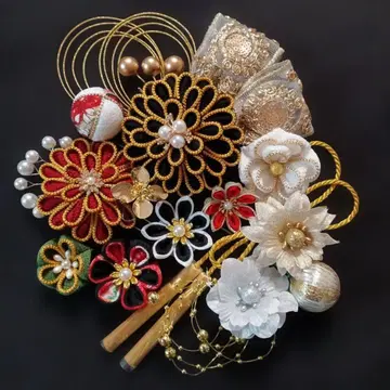 츠마미세공 머리 장식 성인식 결혼식 졸업식