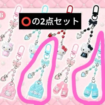 산리오 헬로키티 미니어처 퀼트 시크릿 키링 블루