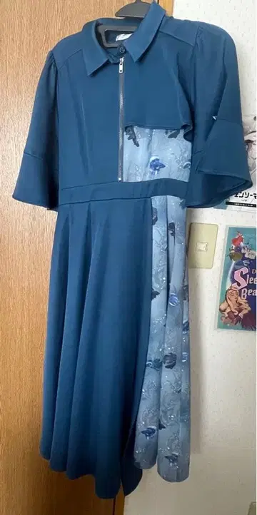 axes femme poetique 럼블 피쉬 원피스 블루