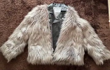 ENVYM 퍼 라이더 자켓 그레이 FREE 사이즈 갸루