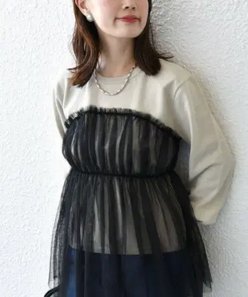 SHIPS 튤 도킹 니트