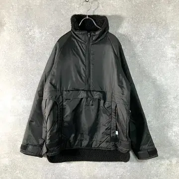 Ark Air 플리스 아노락 블랙 하프 지퍼 하이넥 영국제