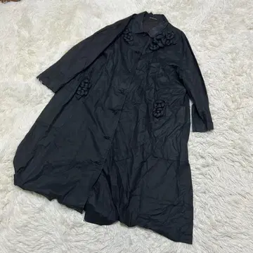 POTECHINO 포테치노 롱 셔츠 원피스 플라워 블랙