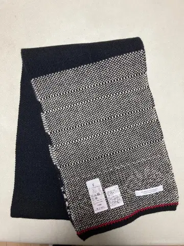 JOURNAL STANDARD 스트라이프 머플러 F 블랙/화이트/빨간색