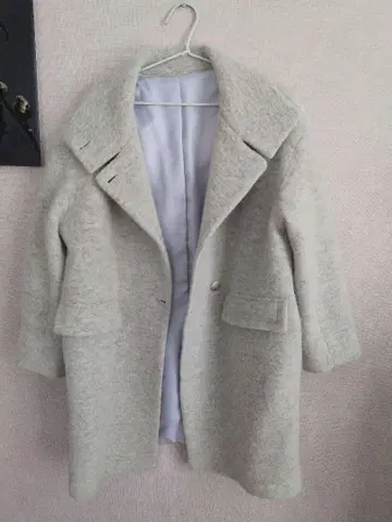 컨디션 최상 ROBE 미들 울 코트 라이트 그레이