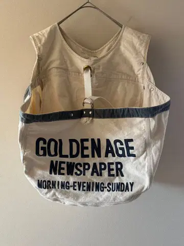 [ VINTAGE ] 뉴스 페이퍼 백 베스트 newspaper bag