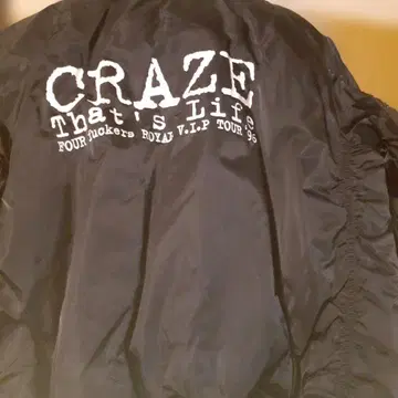 MA-1 타입 CRAZE 밴딩 로고 플라이트 자켓 미사용