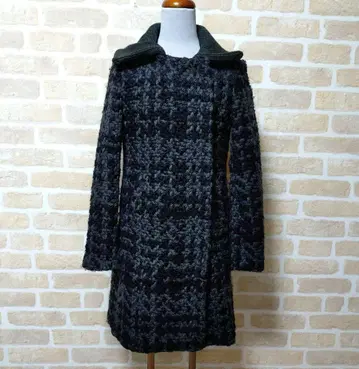 Deeigual 체크 무늬 롱 코트 36