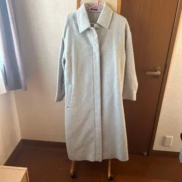 COMME CA 그레이 롱 코트