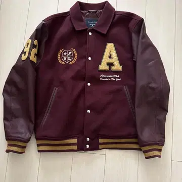 Abercrombie & Fitch 바시티 자켓 M 버건디