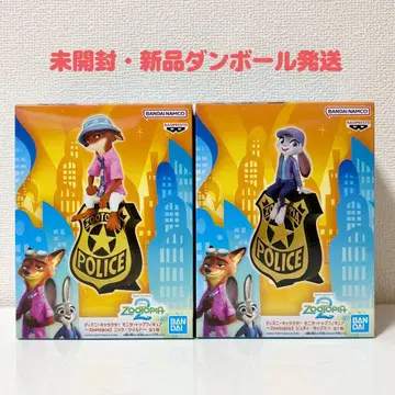 주토피아2 주디 닉 모니터탑 피규어 2종 세트