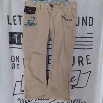 INDIAN MOTORCYCLE 베이지 치노 팬츠