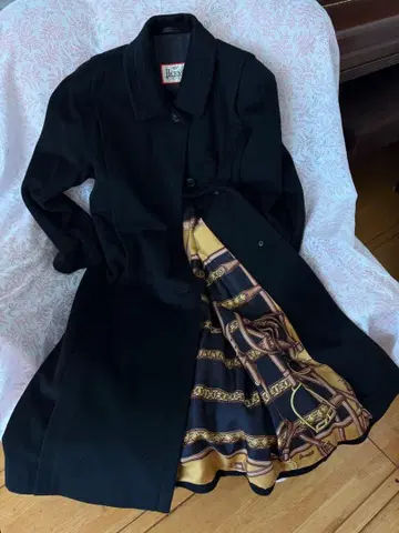 Herno 블랙 캐시미어 코트 40 L 사이즈