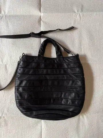 카와카와 블랙 가죽 숄더백 일본제