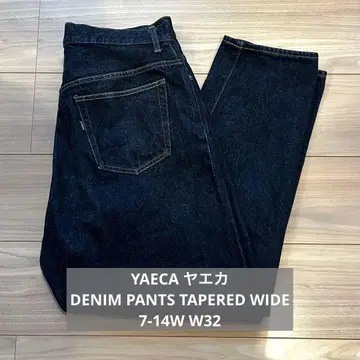 YAECA 데님 테이퍼드 와이드 7-14w W32 야에카