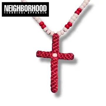 새상품급 네이버후드 로자리오 비즈 크로스 목걸이