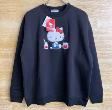 [ 새상품 ] 헬로키티 트레이닝복 사가 자수 속기모 빅 실루엣