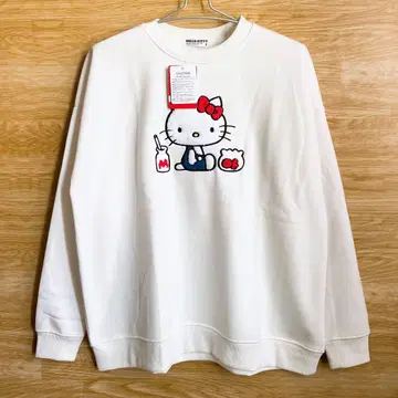 [새상품] 헬로키티 트레이닝복 사가 자수 속기모 빅 실루엣