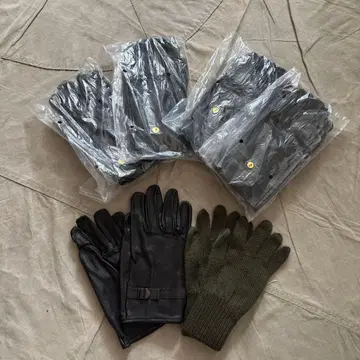 [벨기에군] 실물 데드스탁 미사용품 블랙 가죽 그로브 이너 포함