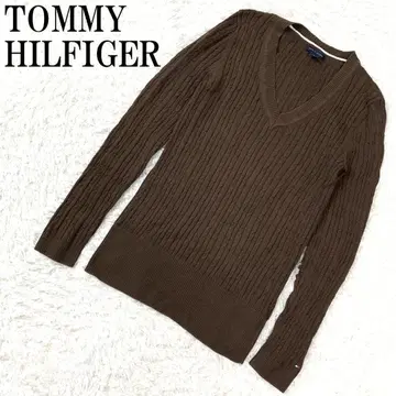 TOMMY HILFIGER 케이블 니트 브라운 M B8430