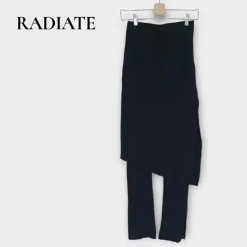 라디에이트 니트 타이트 스커트 롱 아지메 레깅스 포함 F 블랙