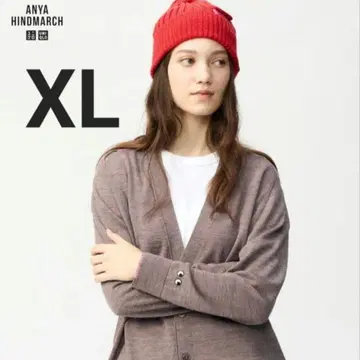 유니클로 아니아 하인드마치 V넥 가디건 XL