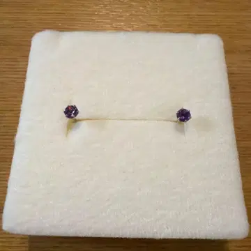 자수정과 진주 귀걸이 (양쪽 귀용)