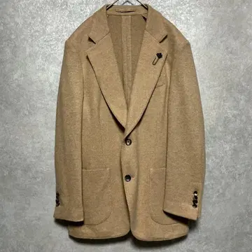 [ 새상품급 ] 현행 택 LARDINI 알파카 니트 자켓 부토니에르