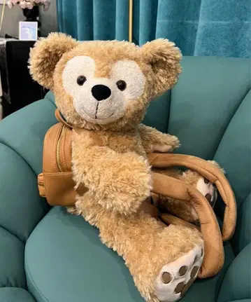 상하이 디즈니랜드 더피 봉제 인형 포함 백팩