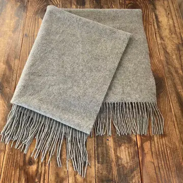 EL MIDAS 엘르미다 캐시미어 100% 대형 머플러 스톨 그레이