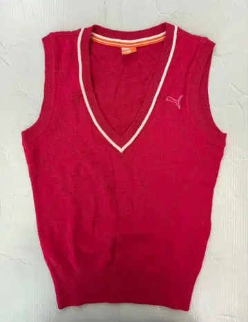 H153 푸마 골프 여성용 베스트 짙은 핑크