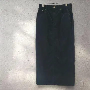 DMG 도밍고 다크 네이비 코듀로이 타이트 스커트 M
