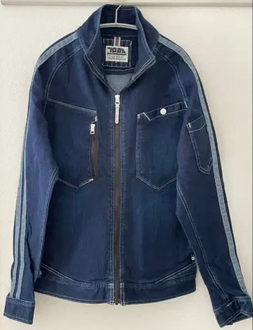 [ 미사용품 ] 도라이치 데님 자켓 작업옷 작업복 LL 긴팔 블루종