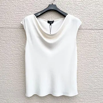 새상품 Theory 띠어리 블라우스 숏 슬리브 라이스 S