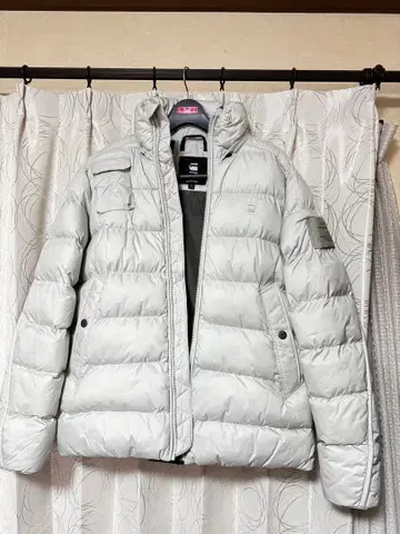 G-STER RAW 다운 라이트 그린 화이트