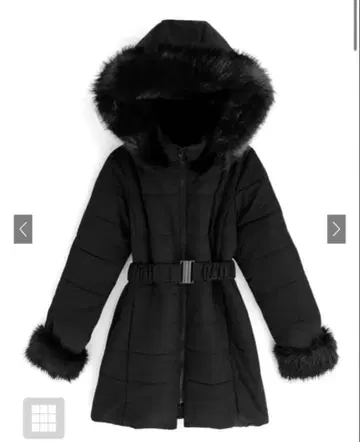 GRL 벨트 포함 퍼 다운 코트 kd13