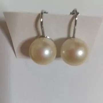 관혼상제용 화이트 펄 후크식 귀찌(미사용 새상품)