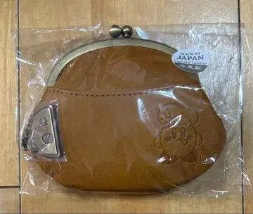 별의 커비 천연 가죽 가마구치 파우치 커비 새상품 카멜