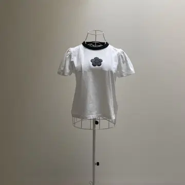 MARY QUANT 퍼프 슬리브 반팔 T셔츠 마리콴트